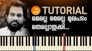 Melle Melle Mukhapadam Song  Piano Cover Tutorial  Arranged by Jerin George [upl. by Malas]