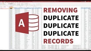 Removing Duplicate Records  Microsoft Access ontrackTV video [upl. by Azral]