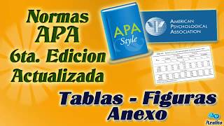 Tutorial NORMAS APA SEXTA EDICION TABLAS FIGURAS Y ANEXOS [upl. by Ottavia861]