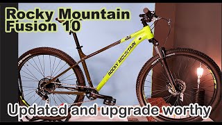 2022 Rocky Mountain Fusion 10  a walk around description details of this hardtail mountain bike [upl. by Aivataj]