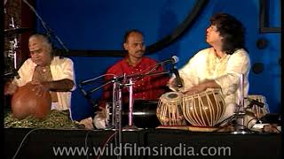 Zakir Hussain and Sivamani Jugalbandi in 1990s  most fabulous gathering of Indian classical doyens [upl. by Kannav]