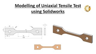 Modelling of Uniaxial Tensile Test using Solidworks [upl. by Romulus]