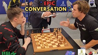 The epic conversations between Dubov and Magnus Carlsen before and after the game [upl. by Onra]