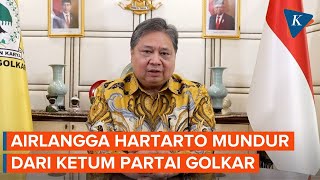 FULL Airlangga Hartarto Mundur dari Ketua Umum Golkar [upl. by Nimra]