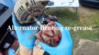 3rd gen 4Runner alternator bearing repack regrease EP 17 [upl. by Ettenrahc]