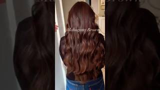 Mahogany brown hair colour shade shorts [upl. by Lenrow]