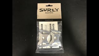 Surly kickstand plate and Pletscher TwinLeg stand install [upl. by Odraner245]