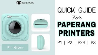 HOW TO USE PAPERANG Quick Guide for PAPERANG INKLESS PRINTERS  P1  P2  P2S  P3  Faith Blanaque [upl. by Griffy276]