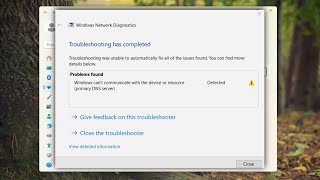 Fix Windows Can’t Communicate With the Device or Resource Primary DNS Server Windows 1011 [upl. by Assi]