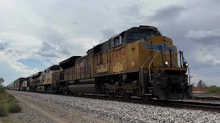 UP 8494 SD70ACe Leads Intermodal on the Lordsburg Sub in Bowie Arizona [upl. by Karol]