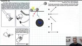 ENEM 2024 Na tirinha Calvin se diverte em um balanço antes de soltar se dele e cair ao chão Em sua [upl. by Malva]