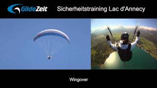 Rollen  Wingover Manövervideo GlideZeit Sicherheitstraining Lac dAnnecy [upl. by Hallam566]