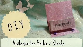 Tutorial DIY Visitenkarten Halter Ständer aus Papier basteln [upl. by Casey417]