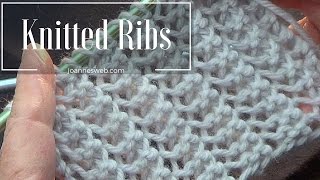 Rib Stitch  Knitted Rib Stitch  Super Easy and Fast [upl. by Aeslehs178]