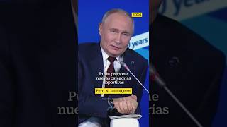 Putin defiende competencias específicas para atletas transputin presidente rusia libertad lgbt [upl. by Elbas760]