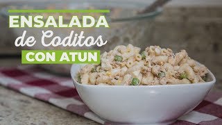 COMO HACER ENSALADA DE CODITOS CON ATUN [upl. by Atsejam715]