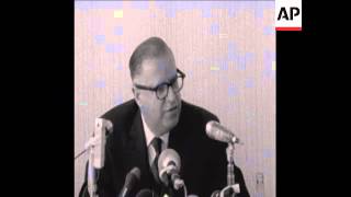 SYND 250869 ISRAELI FOREIGN MINISTER ABBA EBAN DENOUNCES ACCUSATION OF ARSON [upl. by Noirod]