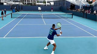 Felix AugerAliassime amp Ilya Ivashka Intense Practice  Court Level 4K 60fps [upl. by Elton]