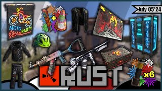 Rust New SkinsMOTO PARTY Garage DoorShadowborn RugDitto AK47Full Kit LockerMilitary Nuclear Box [upl. by Cornew]