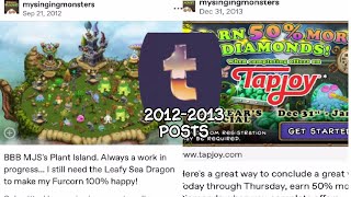 My Singing Monsters All Tumblr Posts Part 1 20122013 [upl. by Ertha24]