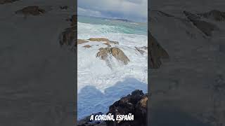 A Coruña España🇪🇸viajes travel путешествия 2024 spain ocean waves [upl. by Helbonnah]