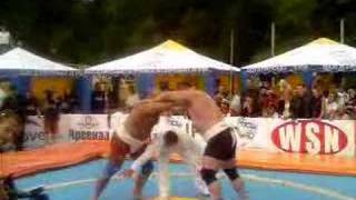 Zieleniecki vs Lithuania Strongman SUMO [upl. by Aroved]