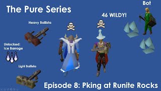 OSRS Pure Series  Episode 8 94 Mage Unlocked  Pking in Deep Wild RUNITE ROCKS [upl. by Wetzell]