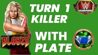 Turn 1 Killer Alundra Blayze 5SG With Honky Tonk Plate WWE Champions Game [upl. by Aener]