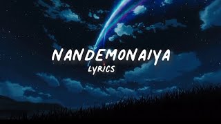 RADWIMPS  Nandemonaiya lyrics  Kimi No Nawa [upl. by Sadler]