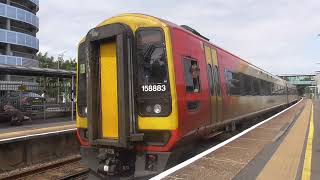 South Western Railway Class 158883 Depart Southampton Airport P for Salisbury via Southampton C [upl. by Carleton260]