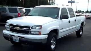 2006 Chevrolet Silverado 1500HD Crew Cab White Enumclaw SeattleTacoma WA  V1832 [upl. by Sorcim]