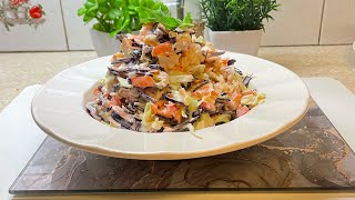 Simple and healthy coleslaw recipe Best creamy coleslaw recipe ever [upl. by Aivlis300]