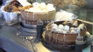 Hong Kong Street Food Dim Sum Stall in Mong Kok Kowloon [upl. by Ettenom474]