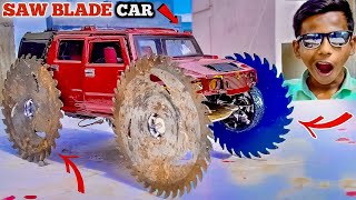 Metal Saw Blades in RC Normal Car Wheels Experiment Testing  Toy Unbox Wala Ali [upl. by Herby]