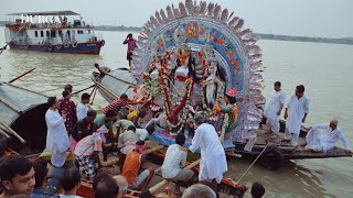 Bijoya Dashami in Kolkata 🌸 Idol Immersion in the Ganges  A Farewell to Maa Durga durgapuja ✨ [upl. by Ruffo]