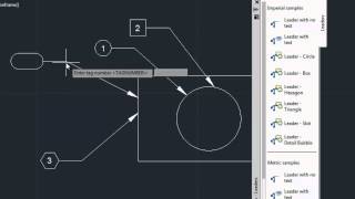 AutoCAD Classes Leader Shape with ToolPalletes [upl. by Idissac518]