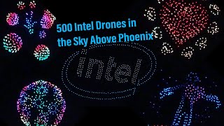 Intel 500 Drones Light Show in Phoenix AZ at the AZ Biltmore [upl. by Nylra]