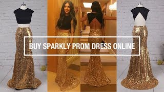 Buy Sparkly Long Mermaid Backless Two Piece Prom Dress For Cheap  Millybridalorg [upl. by Rednal474]