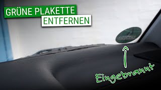 Grüne PLAKETTE von der Frontscheibe im Auto ENTFERNEN  TAUSCHEN  Autopflege Quickie [upl. by Anna-Maria]