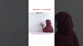 Table of 12✍️Table Trick status video table shortsyoutube [upl. by Llehcam431]