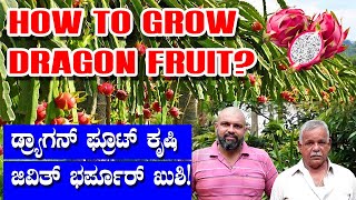 HOW TO GROW DRAGON FRUIT ಡ್ರ್ಯಾಗನ್ ಫ್ರೂಟ್ ಕೃಷಿಜಿವಿತ್ ಭರ್ಪೂರ್ ಖುಶಿ Sunday Special Episode [upl. by Eanram383]