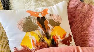 Pebeo Fabric Tutorial  Orange Cushion [upl. by Hickie]