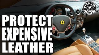 How To Clean And Condition Leather Seats  Ferrari F430  Chemical Guys Car Care [upl. by Alyce]