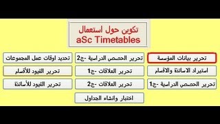 01aSc TimeTables تحرير بيانات المؤسسة [upl. by Imar]