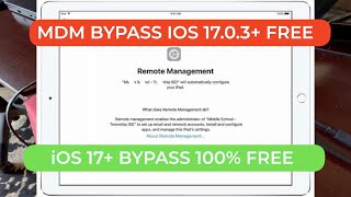 MDM Bypass FREE iOS 180 170 160 or lower iOS 2024  FREE Remote Management ALL APPLE DEVICES [upl. by Cloutman227]