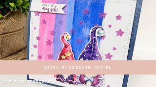 Kaarten maken met de Izink embossing inkten door Natalie [upl. by Namso]