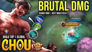 CHOU BEST BUILD 2024  BUILD TOP GLOBAL CHOU GAMEPLAY  MOBILE LEGENDS✓ [upl. by Anitsuga]