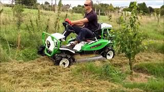 CampO Demo Etesia Attila 98x RideOn Brushcutter [upl. by Nyllaf]