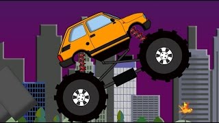 Monster Truck  Demolisher  Colorful cartoons for children [upl. by Zailer345]