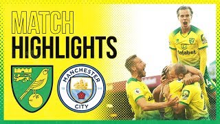 HIGHLIGHTS  Norwich City 32 Manchester City  The Canaries Stun The Champions [upl. by Fredek]